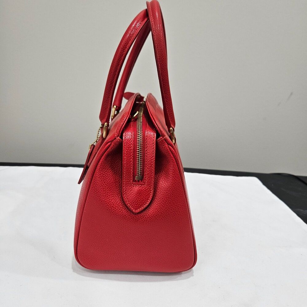 Vintage Coach Madison Sutton Satchel Crossbody Bag 4410 Scarlet Red Italy - Picture 5 of 16